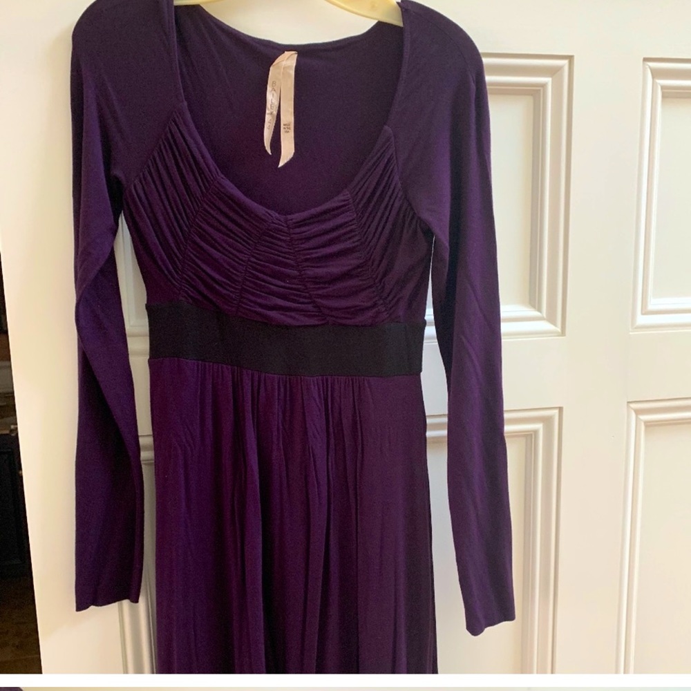 Purple Long-Sleeve-Knee Length Dress, Bailey 44, Size SML